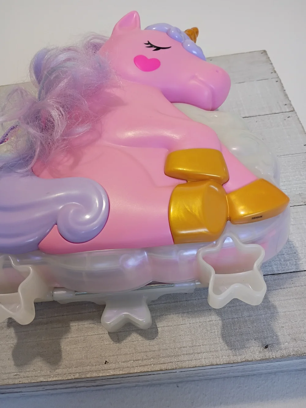 2022 Mattel Polly Pocket Rainbow Unicorn Salon Compact Case ONLY - No Figures